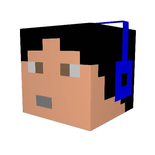 LordSugar13 Minecraft avatar head, 3D render