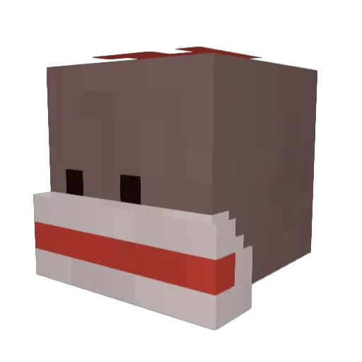 LordSupply Minecraft avatar head, 3D render