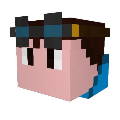 LordTar0 Minecraft avatar head, 3D render