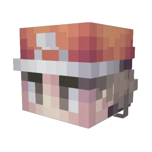 LordThunderBalls Minecraft avatar head, 3D render