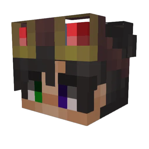 LordValentijn Minecraft avatar head, 3D render