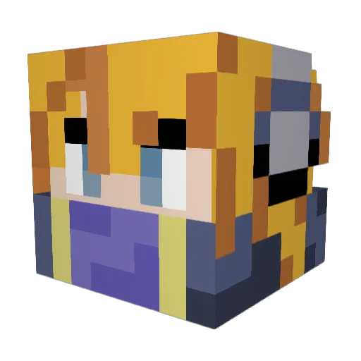 LordVuljiin Minecraft avatar head, 3D render