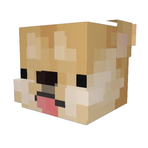 LordWaffe Minecraft avatar head, 3D render