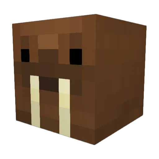 LordWalrus Minecraft avatar head, 3D render