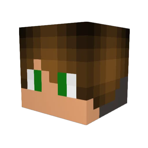 LordWhittick_16 Minecraft avatar head, 3D render