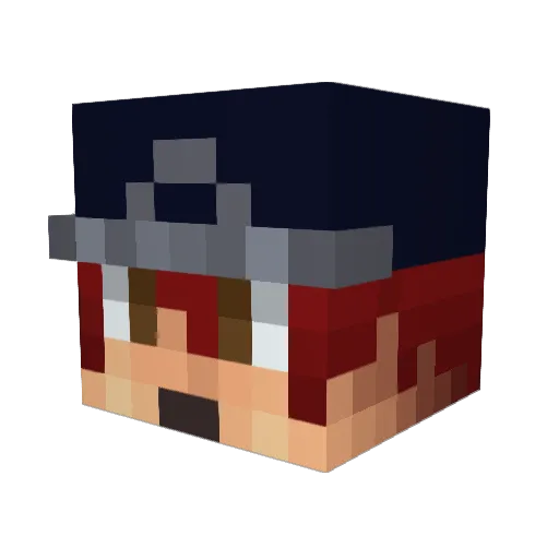 LordWonder Minecraft avatar head, 3D render