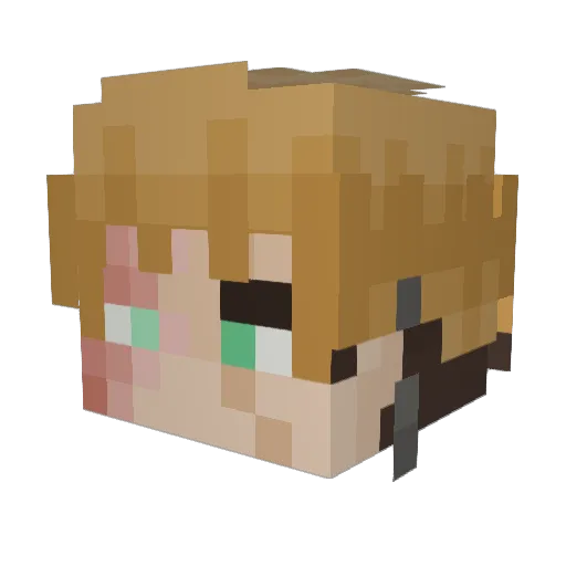 LordYanuz Minecraft avatar head, 3D render