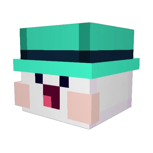 LordZombey Minecraft avatar head, 3D render