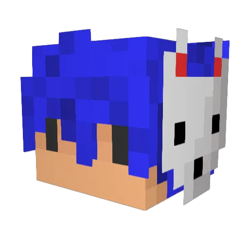 Lord_55 Minecraft avatar head, 3D render