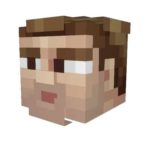 Lord_Bluu Minecraft avatar head, 3D render