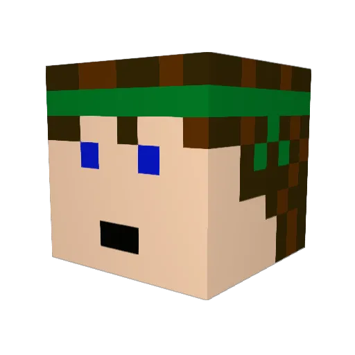 Lord_Faily Minecraft avatar head, 3D render