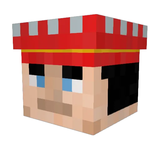 Lord_Farquaad_ Minecraft avatar head, 3D render