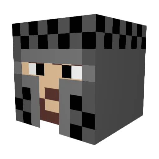 Lord_Gage Minecraft avatar head, 3D render