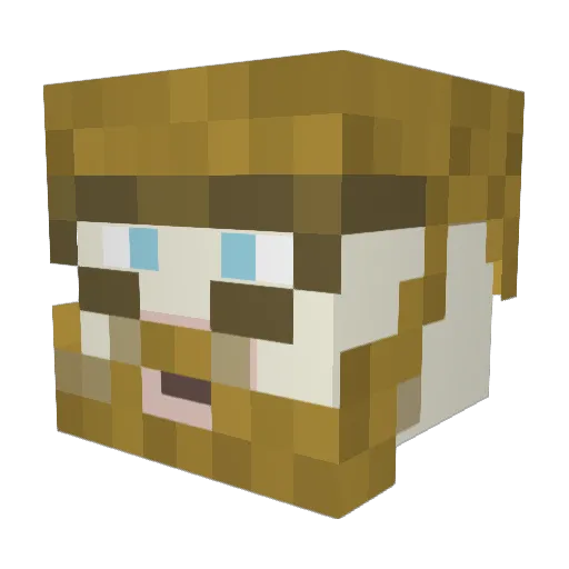 Lord_Helmet Minecraft avatar head, 3D render