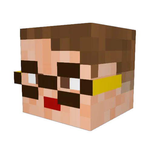 Lord_Kick_FLIP Minecraft avatar head, 3D render