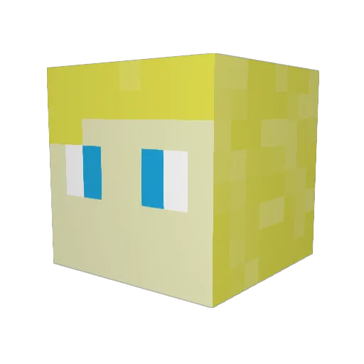 Lord_Lolleck Minecraft avatar head, 3D render