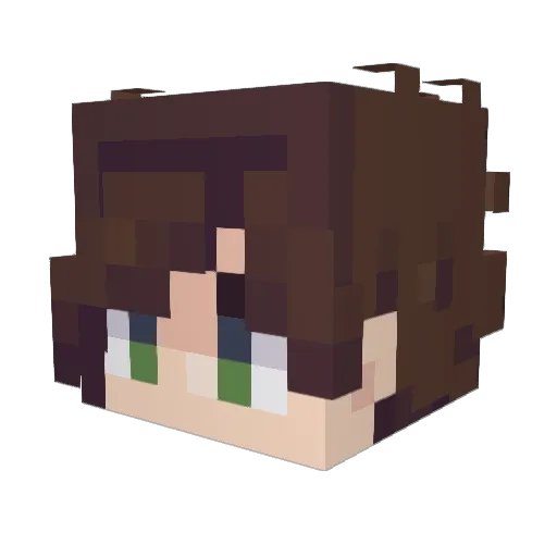 Lord_Otaku Minecraft avatar head, 3D render