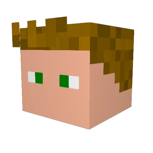 Lord_Pablito Minecraft avatar head, 3D render