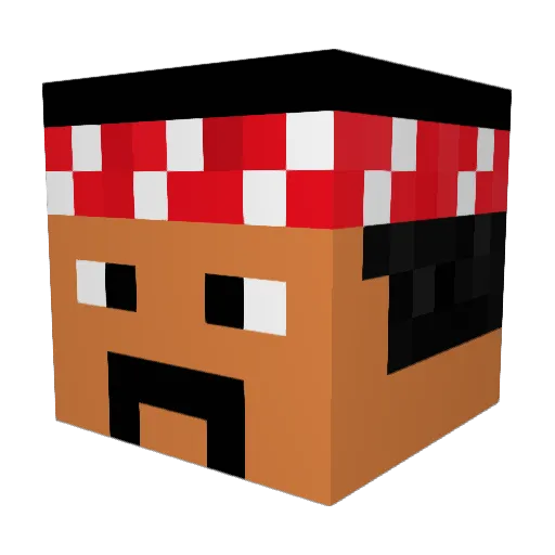 Lord_Pepino Minecraft avatar head, 3D render
