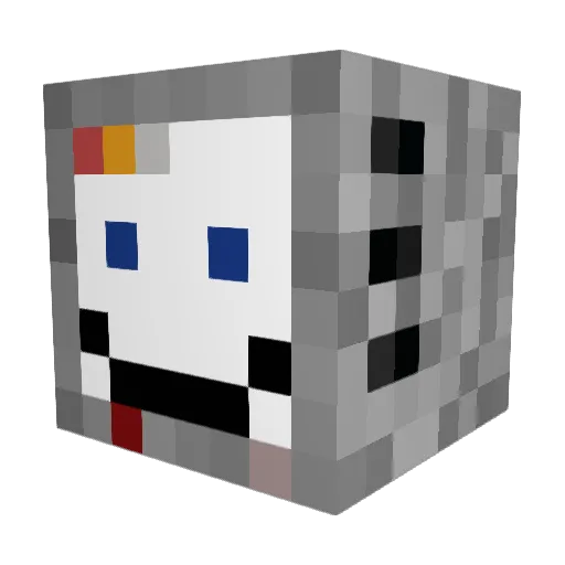 Lord_Retina Minecraft avatar head, 3D render