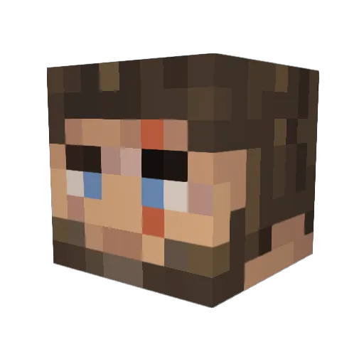 Lord_Xaxon Minecraft avatar head, 3D render