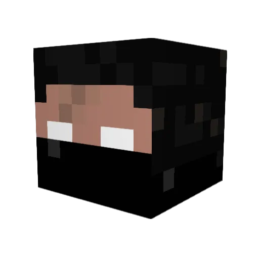 Lord__Herobrine Minecraft avatar head, 3D render