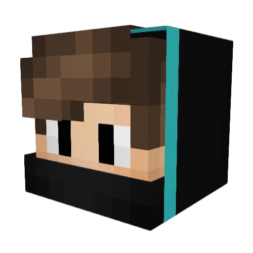 Lord_exa Minecraft avatar head, 3D render