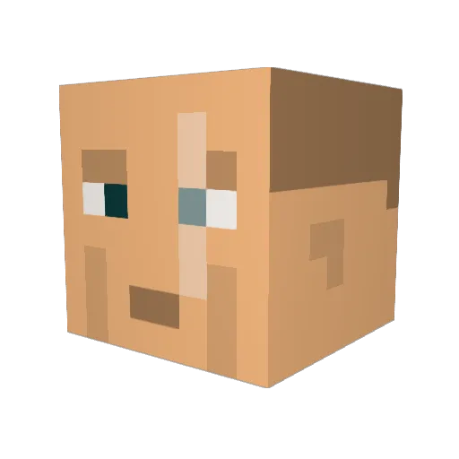 Lordalexdon Minecraft avatar head, 3D render