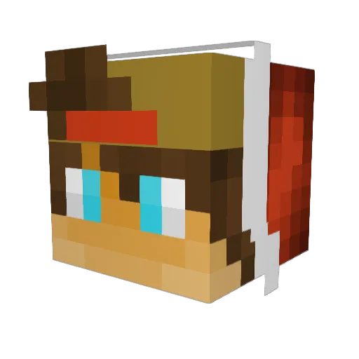 Lordchaosbe Minecraft avatar head, 3D render