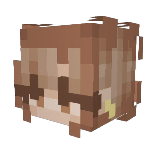 Lordeluv Minecraft avatar head, 3D render