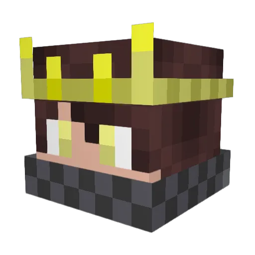 Lordido Minecraft avatar head, 3D render
