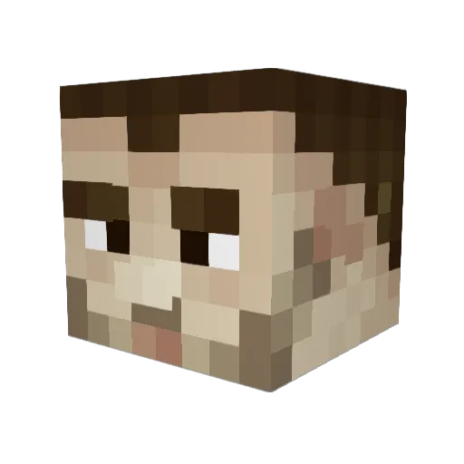 Lordipod Minecraft avatar head, 3D render