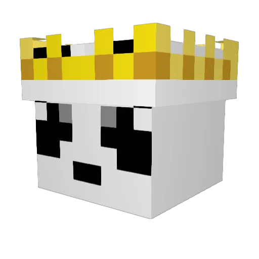 Lordlayal Minecraft avatar head, 3D render
