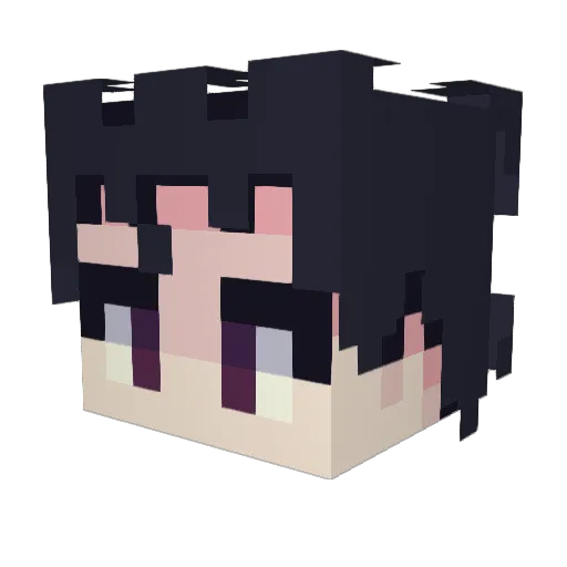Lordllo Minecraft avatar head, 3D render
