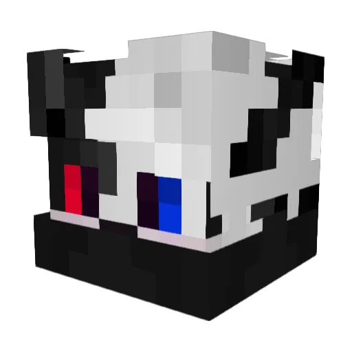 Lordluck Minecraft avatar head, 3D render