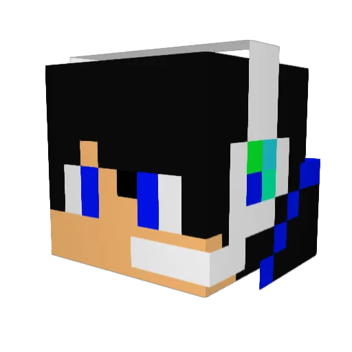 LordlyCleric72 Minecraft avatar head, 3D render