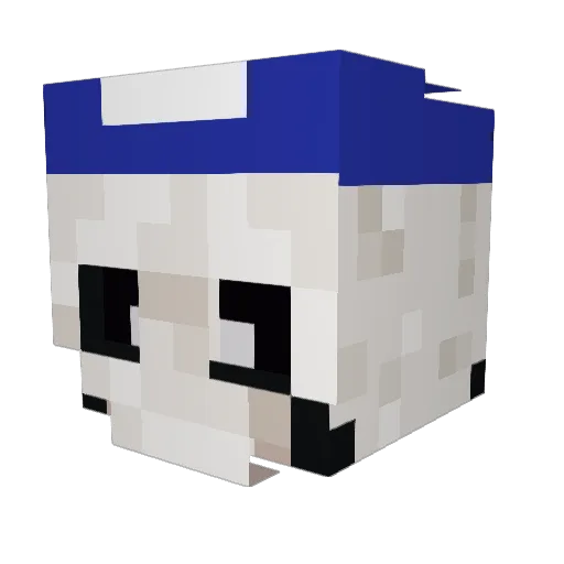 LordlyTV Minecraft avatar head, 3D render