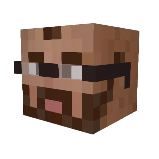 Lordmumu Minecraft avatar head, 3D render