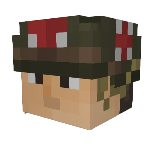 Lordnick10 Minecraft avatar head, 3D render