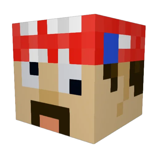 Lordnutak Minecraft avatar head, 3D render
