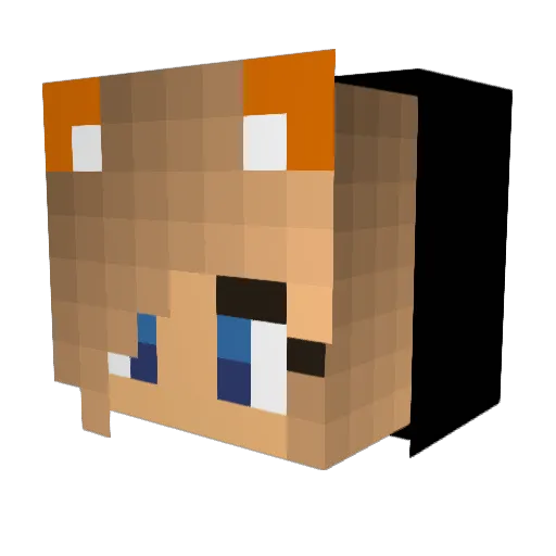 Lordoh Minecraft avatar head, 3D render