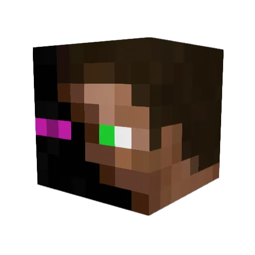 Lordoman18 Minecraft avatar head, 3D render
