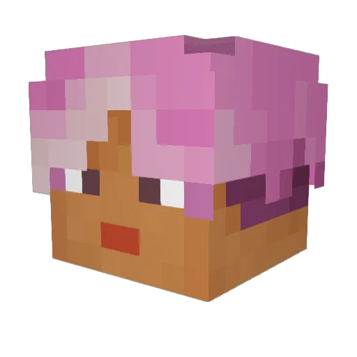 Lordovaowo Minecraft avatar head, 3D render