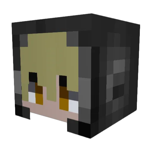 Lordpiggious Minecraft avatar head, 3D render