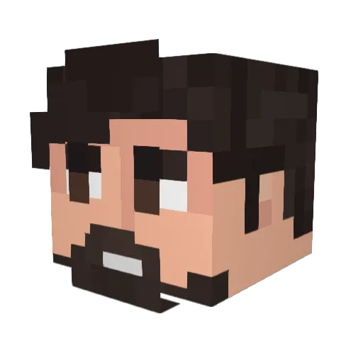 Lordsh1p Minecraft avatar head, 3D render
