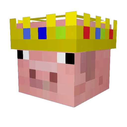 Lordshinescober Minecraft avatar head, 3D render
