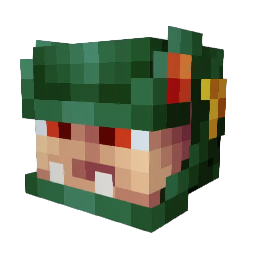 Lordsnake71 Minecraft avatar head, 3D render