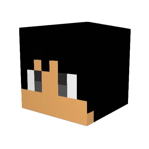 Lordva Minecraft avatar head, 3D render