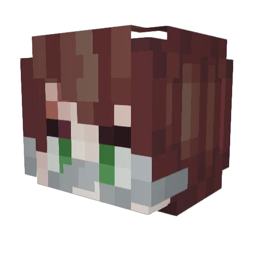 Lordybri Minecraft avatar head, 3D render
