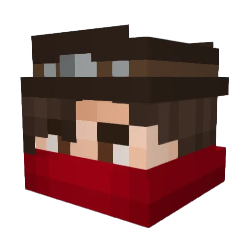 Lordzap Minecraft avatar head, 3D render